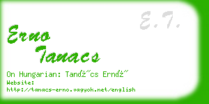 erno tanacs business card